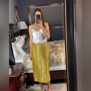 Maeve by Anthropologie Gold Maxi Shirt, Size 4